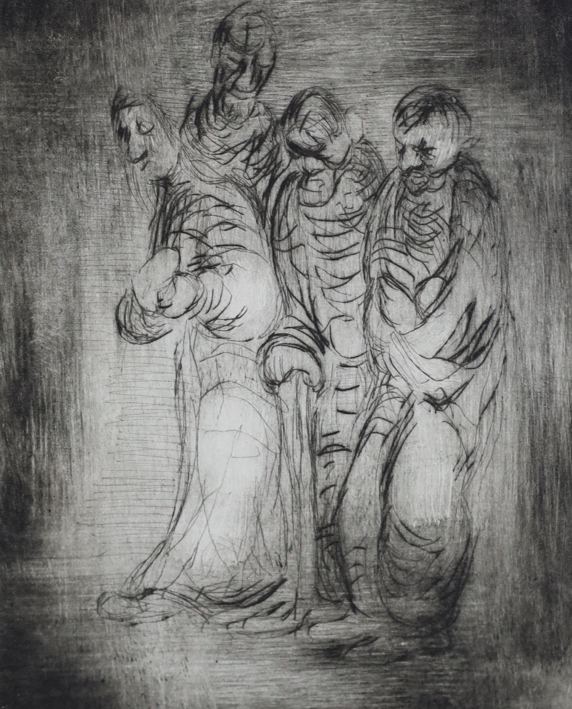 Géza Szóbel, (Czech, 1905-1963), Images from Du Sueur Froide (The Shivers), 11 etchings, largest 18 x 23cm. unframed